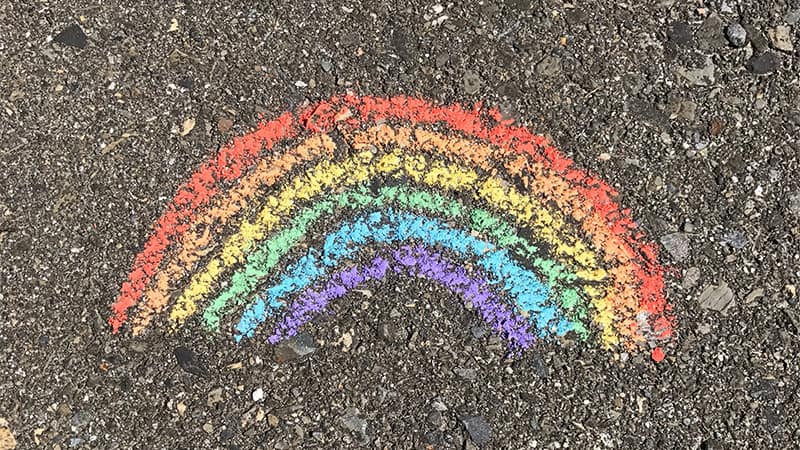 Chalk Rainbow on Asphalt