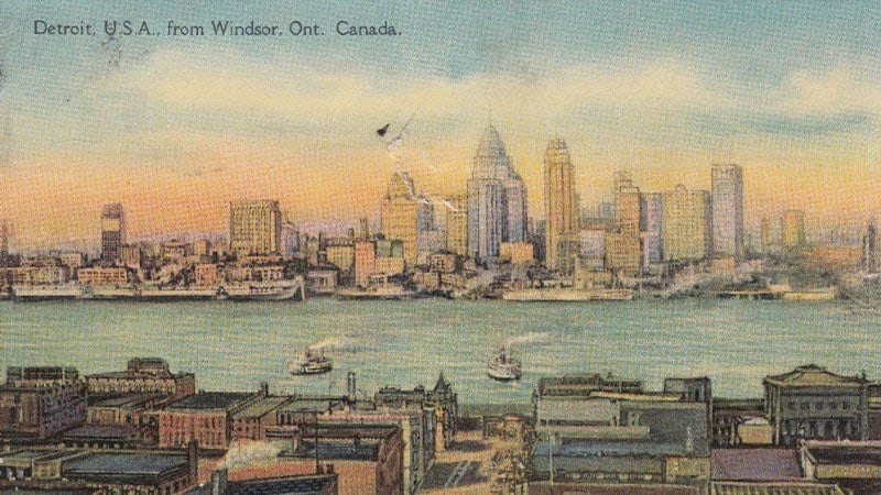 Illustration of Detroit River